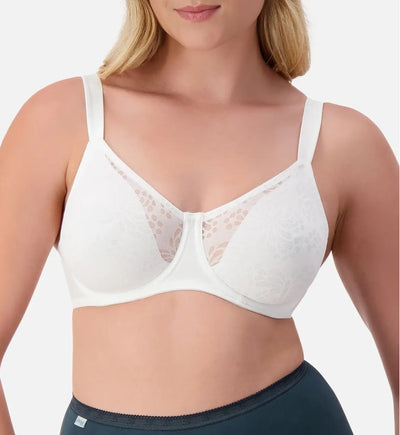 WHITE TRIUMPH LACY MINIMISER BRA