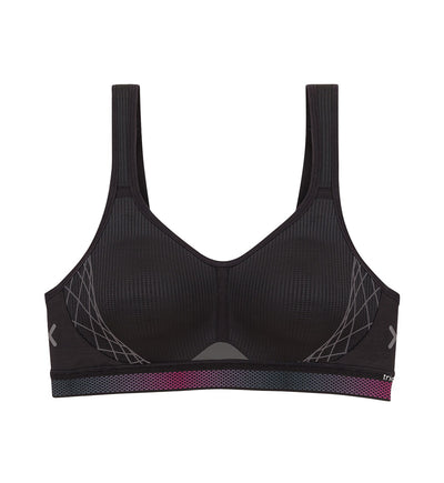 BLACK TRIACTION CARDIO FLOW PADDED BRA