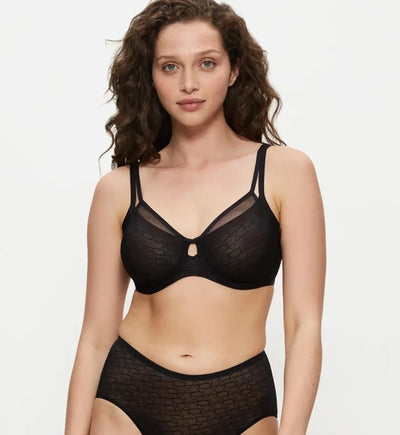 BLACK TRIUMPH SIGNATURE SHEER MINIMISER BRA