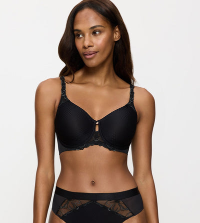 BLACK TRIUMPH WILD AZALEA FLORALE MINIMISER BRA