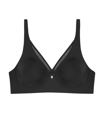 Buy Featherline Single Layered Non Wired Full Coverage Minimiser Bra -  Black at Rs.399 online